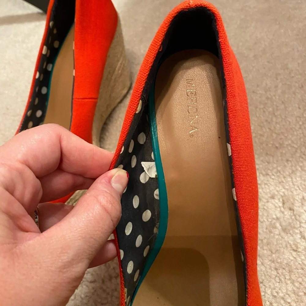 Merona Red Espadrille Wedge Flats